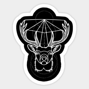 Stag in White Sticker